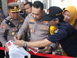 Pastikan Keamanan Logistik Pemilu, Kapolres Kediri Kota Cek Gudang KPU