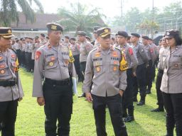 Kapolres Blitar Cek Kompi Dalmas, Pastikan Kesiapan Personel Pengamanan Pemilu 2024