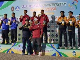 Medali Emas Petanque Kokohkan Indonesia di Puncak klasemen Perolehan Medali AUG XXI 2024