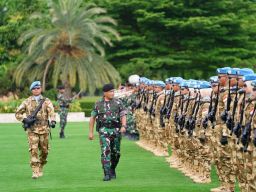 Komandan Puspenerbal Hadiri Pelepasan 120 personel Satgas MTF TNI Kontingen Garuda XXVIII-P UNIFIL