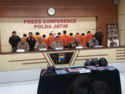 12 Pencuri Motor Berbagai Wilayah Diamankan Polda Jatim