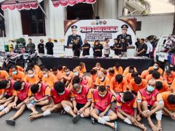 Polrestabes Surabaya Bekuk 49 Pelaku Curanmor, Motor Korban Dikembalikan Gratis