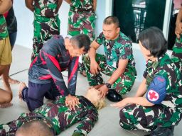 Dinas Kesehatan Kodaeral lX Gelar Pelatihan BHD, Tingkatkan Penanganan Kedaruratan