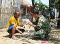 Serma Sutrisno Memberi Pengetahuan Soal Memelihara Kambing