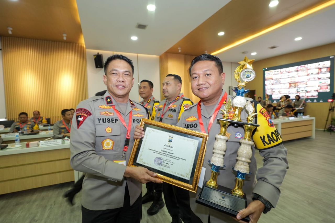 Polres Ngawi Raih Juara Satu Penilaian Pos Ops Lilin Semeru 2023