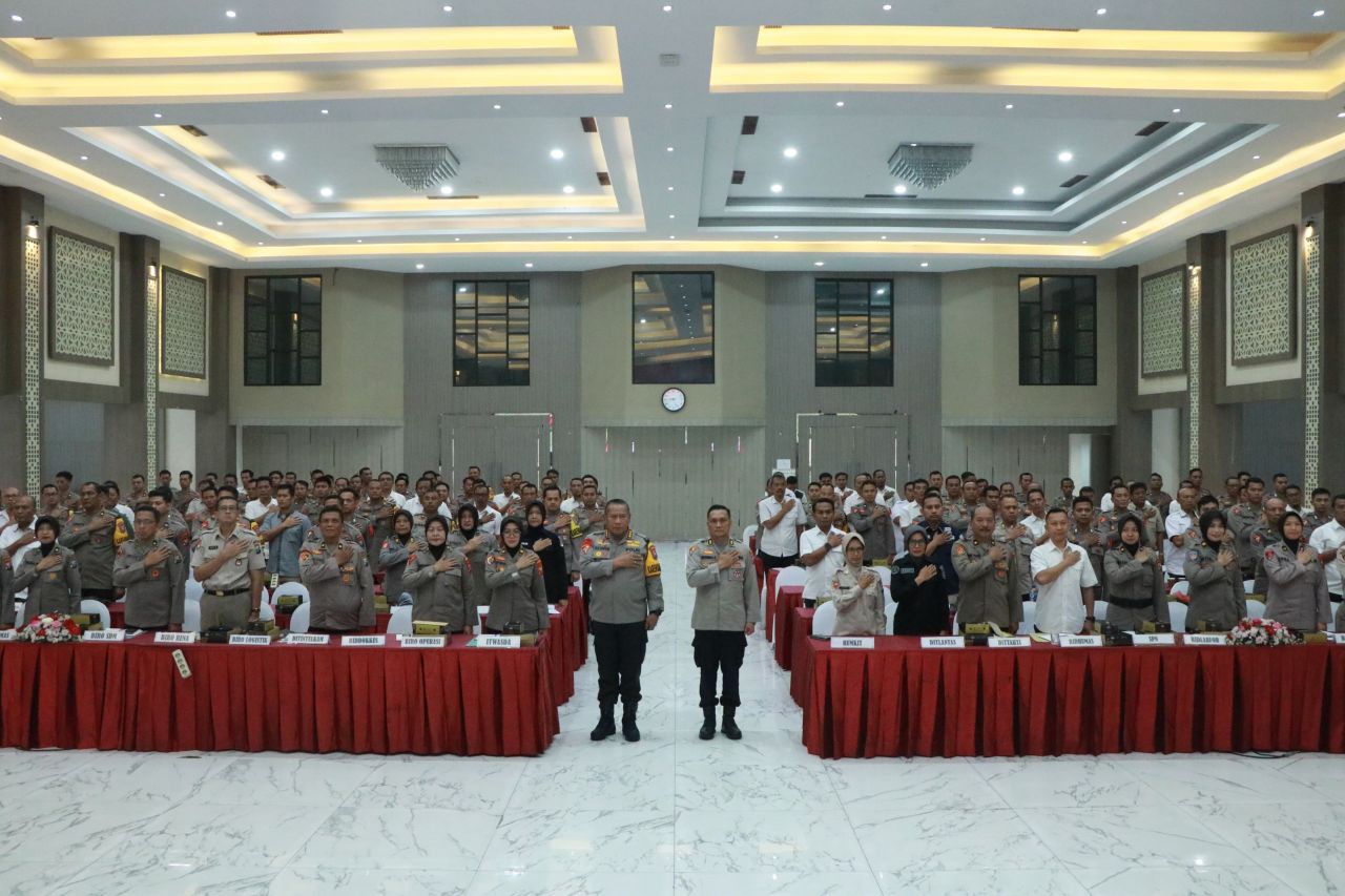 Polda Jatim Gelar Rakor, Siapkan Personel Pengamanan Pemilu 2024 di Tiap TPS