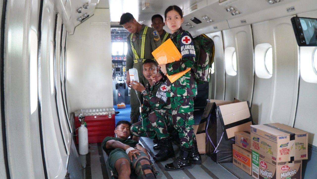 Lanudal Tanjungpinang dan Skuadron Udara 600 Wing Udara 1 Latihan Bersama EMU