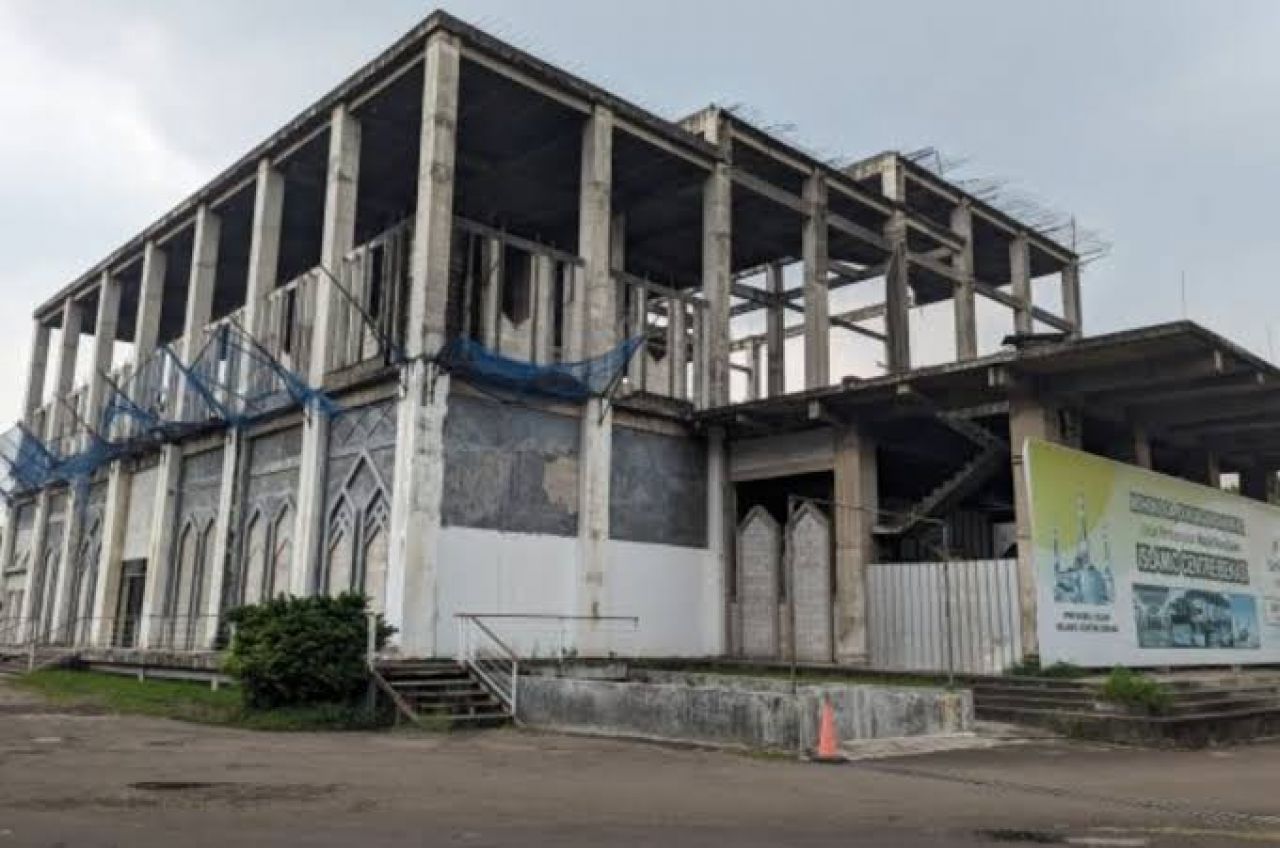 Pembangunan masjid di komplek Islamic center Kota Bekasi. (Ist)