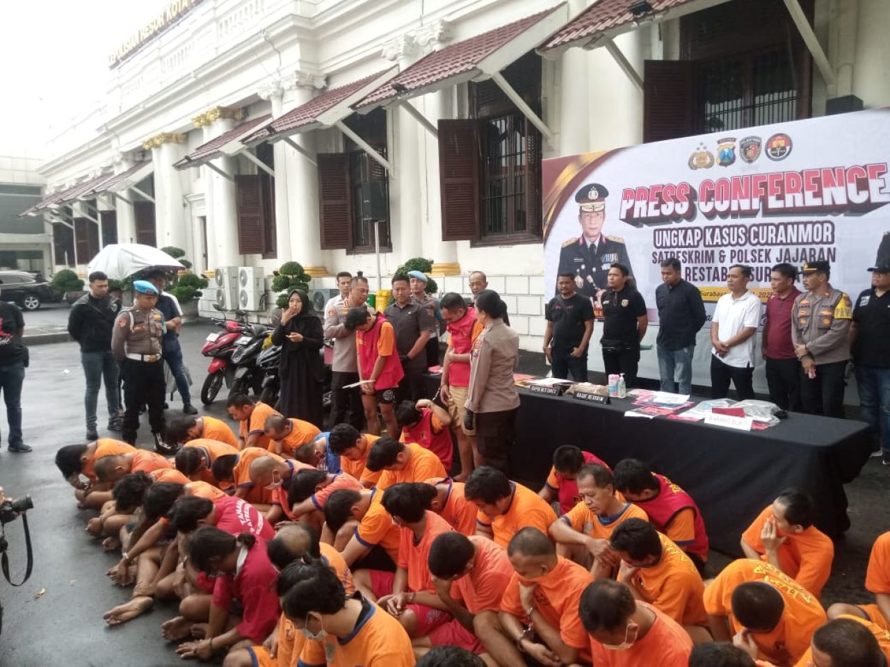 Polrestabes Surabaya Ringkus 41 Tersangka Curanmor