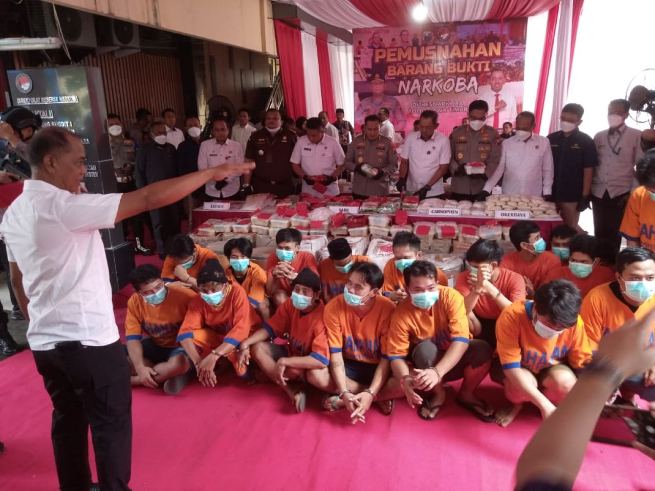 Polda Jatim Musnahkan Puluhan BB Jenis Narkoba