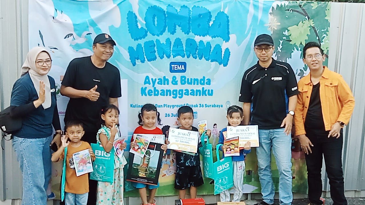 Aliansi Wartawan Surabaya Adakan Lomba Mewarnai Jadi Media Edukasi Peran Ayah Bunda untuk Anak"