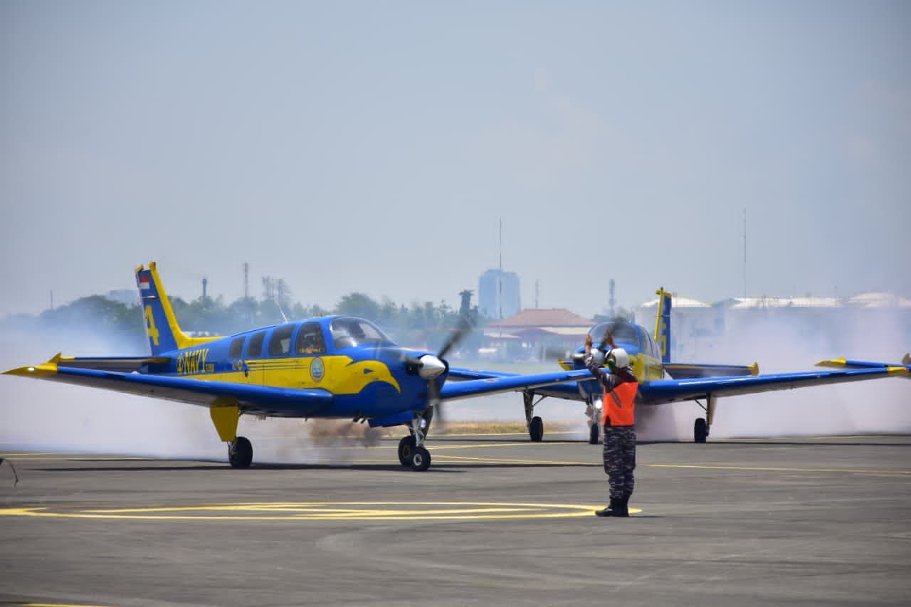 Usai Sukses Meriahkan HUT Ke-80 TNI, Tim Demo Udara Puspenerbal Kembali ke Home Base