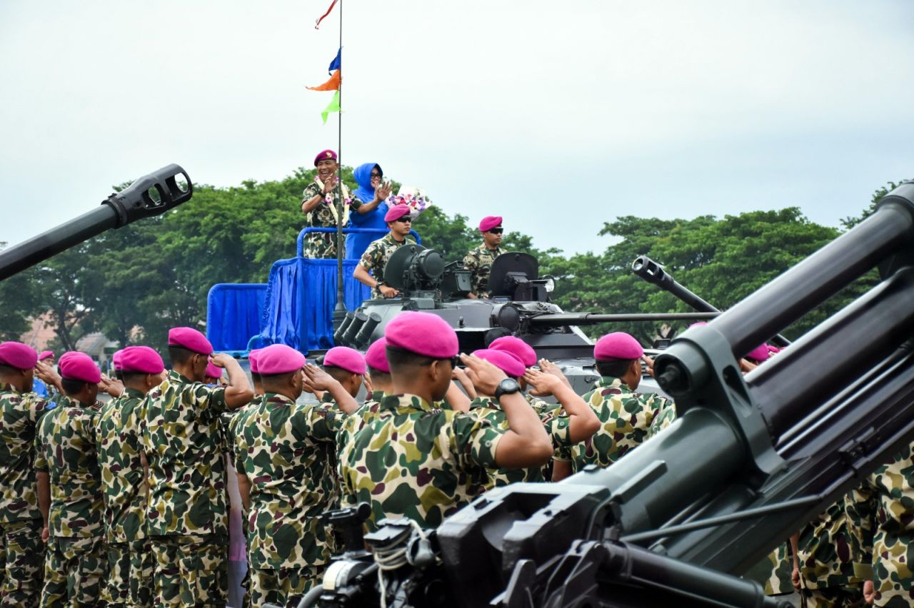 Prajurit Menart 2 Marinir Gelar Tradisi Farewell Pisah Sambut Komandan