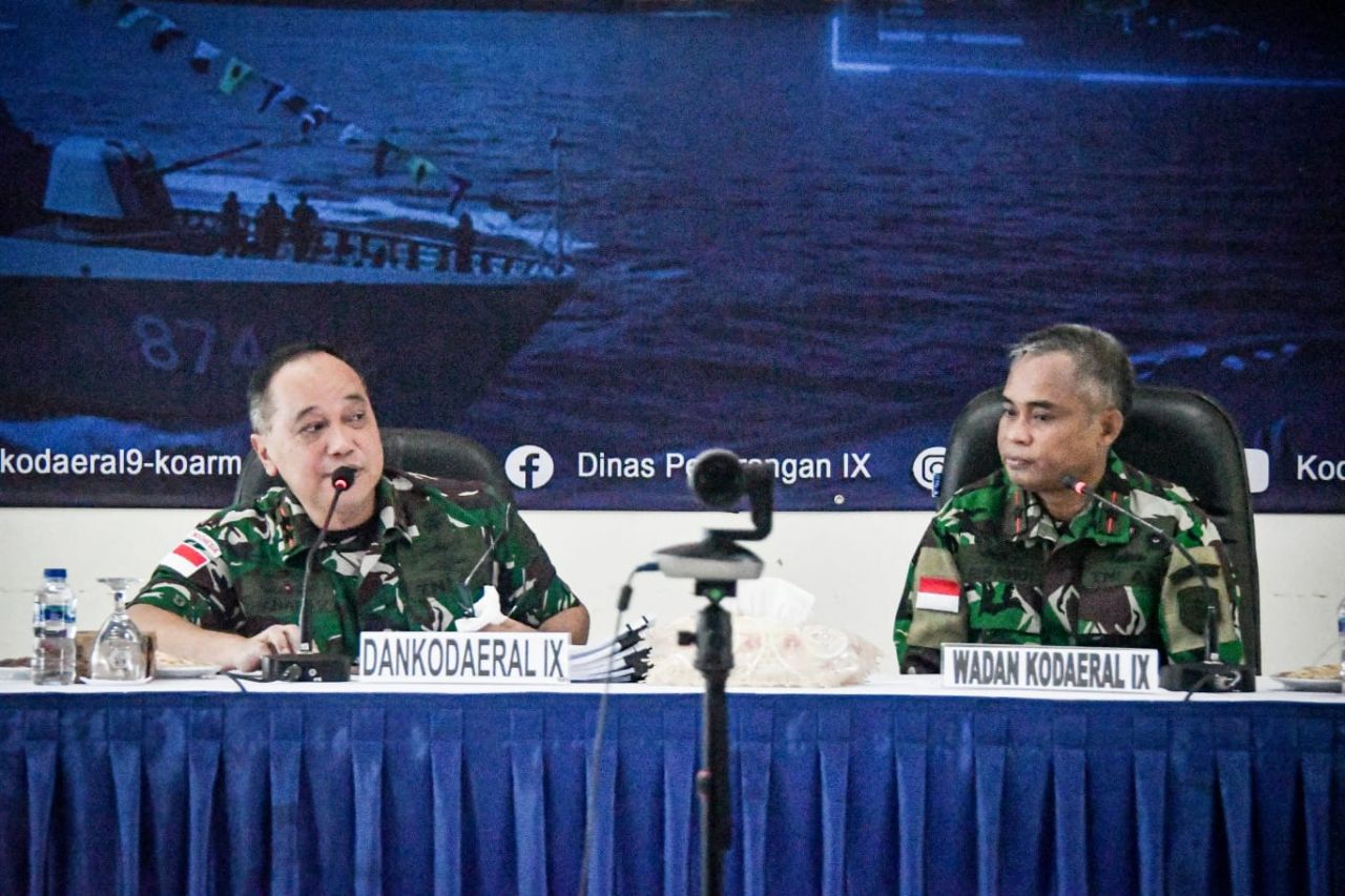Komandan Kodaeral lX Tinjau Tabletop Exercise Penyiapan Tujuh Rencana Operasi Kodaeral lX