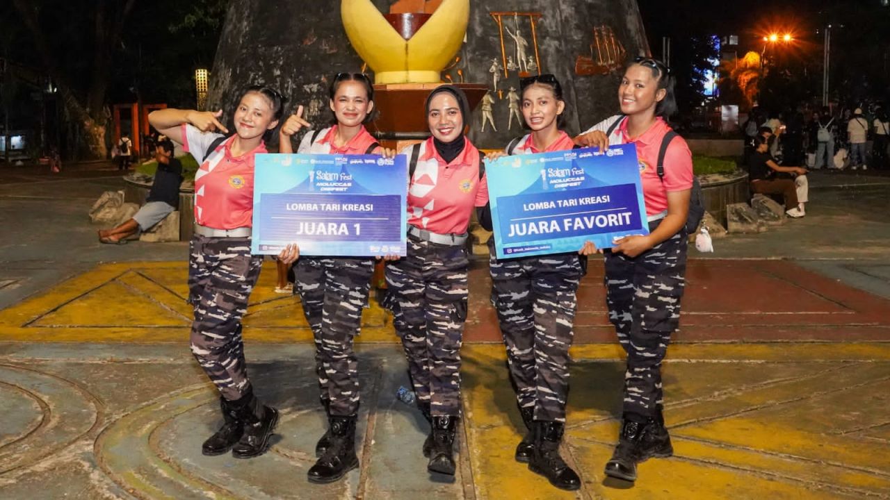 Tim Dara Laut Kowal Kodaeral IX Raih Juara 1 dan Favorit Lomba Dance Salam Fest x Moluccas Digifest 2026