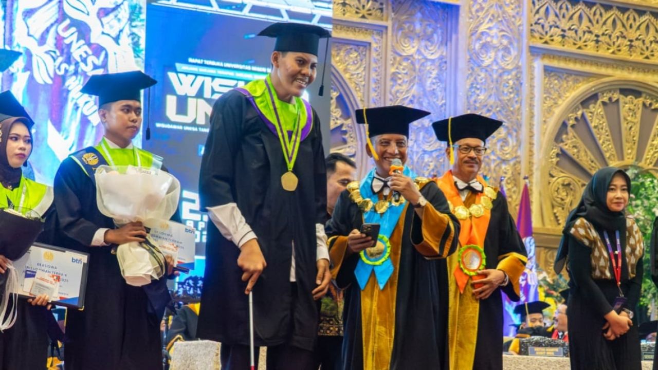 Elpanta Tarigan, Atlet Nasional Tunanetra yang Diangkat Jadi Keluarga Abadi Unesa