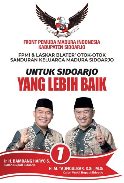 Front Pemuda Madura Indonesia Dukung BHS Calon Bupati Sidoarjo
