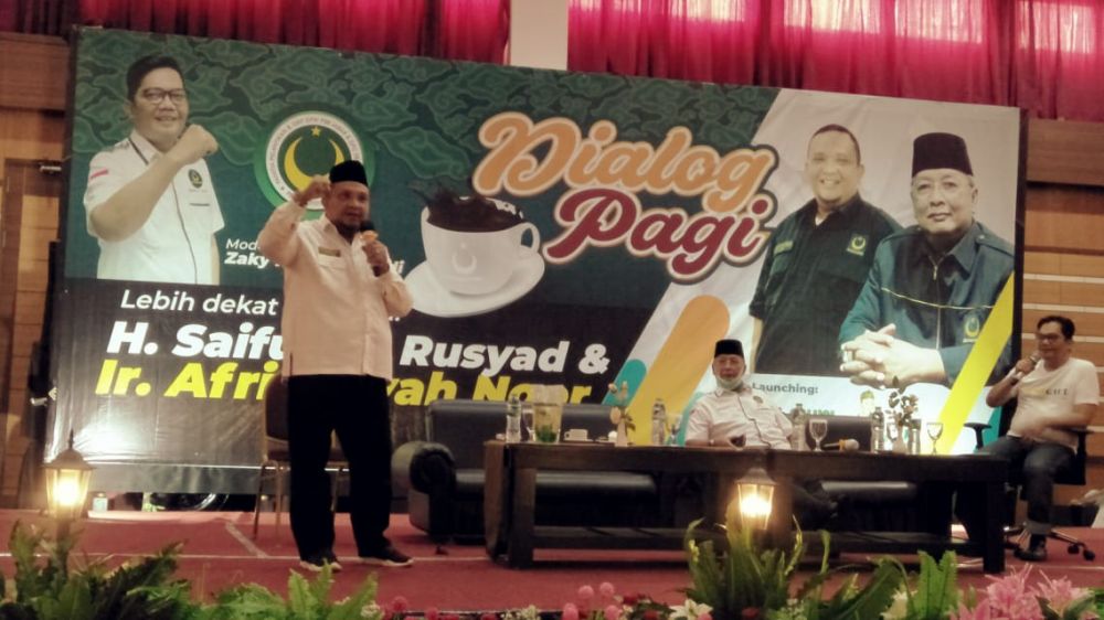 Sekjen PBB Afriansyah Noor dalam acara dialog pagi bersama pengurus PBB Se Jawa Barat