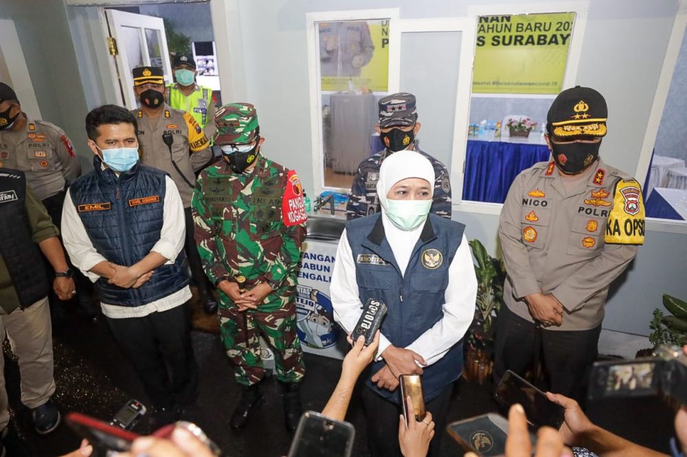 Malam Tahun Baru, Forkopimda Jatim Cek Pos Pelayanan di Kota Surabaya