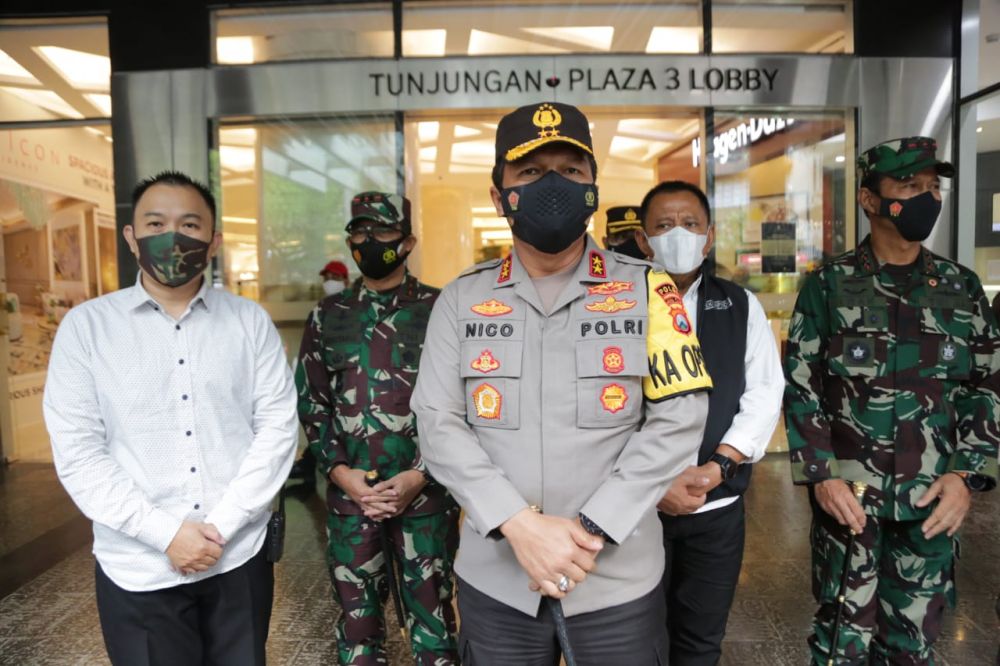 Forkopimda Jatim Memantau Prokes di Pusat Perbelanjaan 