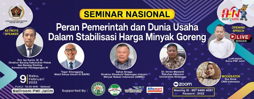 Semarak HPN 2022, PWI Jawa Timur Gelar Seminar Nasional