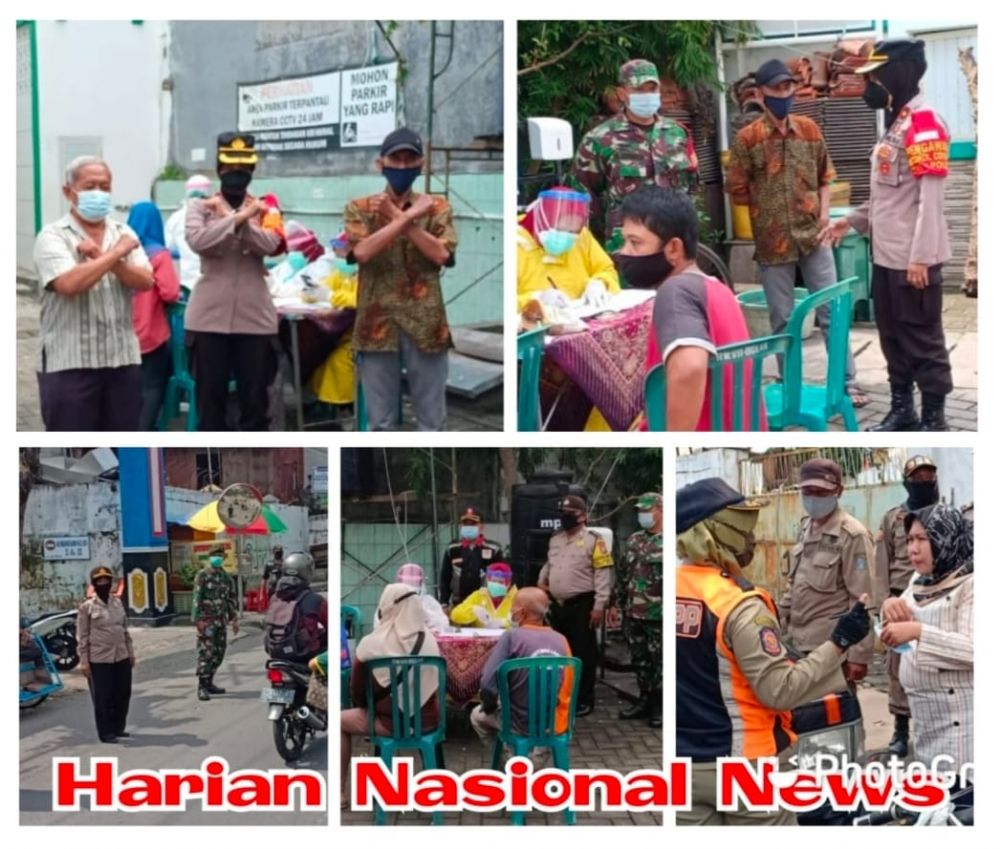 Polsek Kenjeran Giat Oprasi PPKM Micro Di Jln. Bulak Rukem Timur
